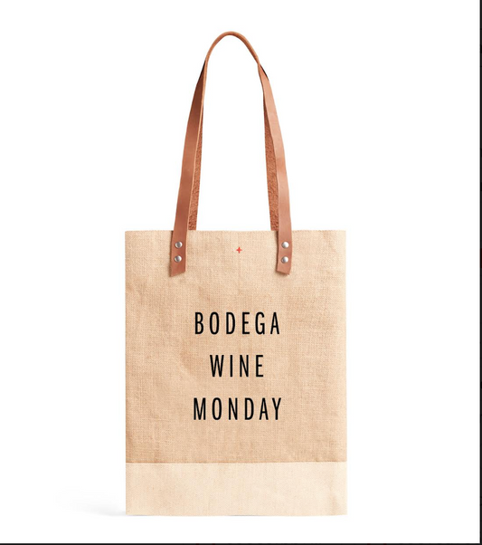 Bodega Wine Monday Tote in Natural